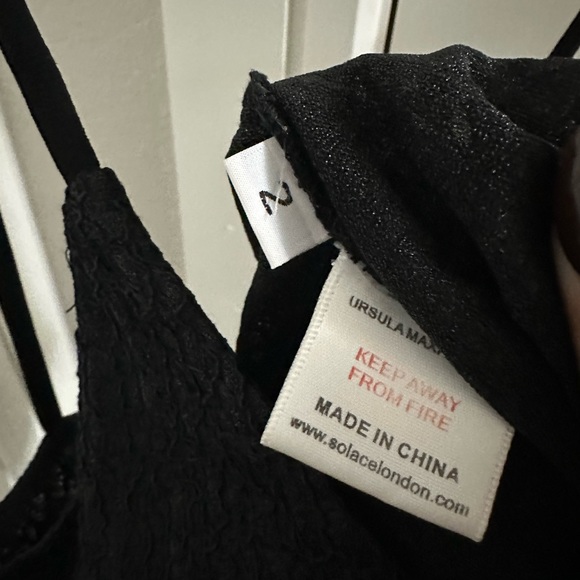 Solace London Black Gown with Lace Bodice - Picture 3 of 6